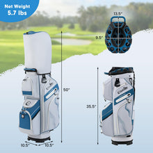 Load image into Gallery viewer, Tangkula Golf Cart Bag, 14-Way Full Length Dividers, Navy
