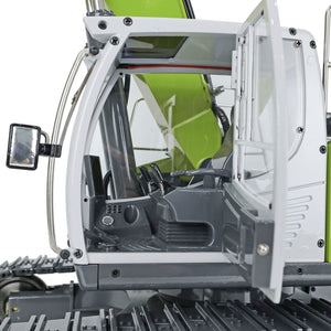 1/14 RC Hydraulic Excavator for 945 RC Digger Constructions Vehicle Model Motor Servo ESC Bucket Quick Coupler Light I6S Radio Green
