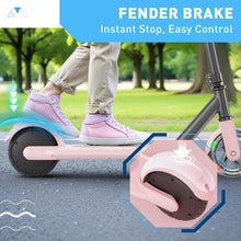 Load image into Gallery viewer, Electric Scooter for Kids Ages 4-8, LED Light-Up Wheels &amp; Side Lights, 5MPH Safe Speed, 6 Miles Range, Easy Kick-Start, Scratch-Proof Curved Edges
