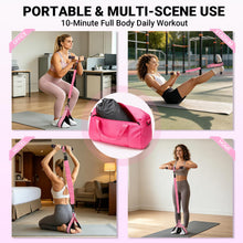 Load image into Gallery viewer, VERDURELLE Resistance Bands with Handles and Foot Pedals, 3-Tube Adjustable Resistance Bands (20/30/40 lbs)
