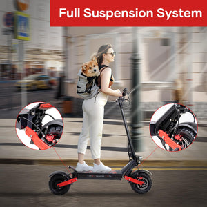 S3 Electric Scooter for Adults, 6000W Dual Motors, 60V 24Ah Battery, Up to 50MPH & 55 Miles, 11" Tires, Off-Road E-Scooter