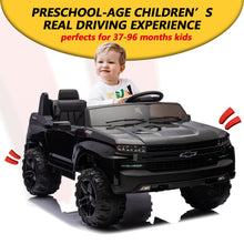 Load image into Gallery viewer, 24V Kids Electric Vehicle Baby Car Licensed Chevrolet Silverado 2 Seater Ride On Toy with Remote, LED Lights, MP3, Bluetooth for Boys and Girls, Blue

