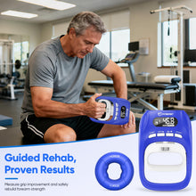 Load image into Gallery viewer, FitBeast Grip Strength Trainer Kit, Digital Grip Strength Tester with Dual-Resistance Ring &amp; Soft Stress Ball for Recovery, Therapy &amp; Hand Strength Improvement (Hand Rehab 3-in-1 Kit)
