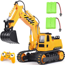 Load image into Gallery viewer, E Remote Control Excavator Toy 2 Batteries Digger Hydraulic Construction Vehicles RC Trucks Toys
