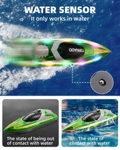 Load image into Gallery viewer, Remote Control Boat for Kids Adults: 2Pack RC Boat with LED Lights for Pools Lakes, 2.4Ghz, 50-100Mins Long Playtime, Rechargeable Batteries
