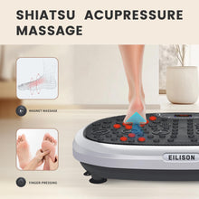 Load image into Gallery viewer, EILISON FitMaxx 3D XL Vibration Plate Exercise Machine - Whole Body Workout Vibration Platform w/Loop Bands - Lymphatic Drainage Machine for Weight Loss, Shaping, Recovery (Fitmaxx Silver)
