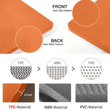 Load image into Gallery viewer, Hatha Yoga Large TPE Yoga Mat 6'x4'x1/2" Extra Thick Non-Slip Exercise Mat - for Yoga Pilates &amp; Home Gym Workouts(Orange)
