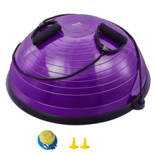 Load image into Gallery viewer, VEVOR 23-inch Half Exercise Ball Trainer, 660 lbs Capacity Balance Ball, Includes Resistance Bands- Purple
