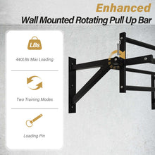 Load image into Gallery viewer, BDL Wall Mounted Rotating Pull Up Bar Speed Climbing Chin Up Bar
