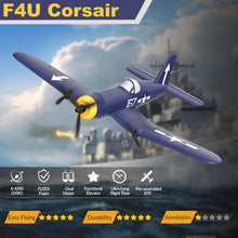 Load image into Gallery viewer, ANBURI RC Plane, F4U Remote Control Airplane, 2.4GHz 3 Channel Fighter with 6 Axis
