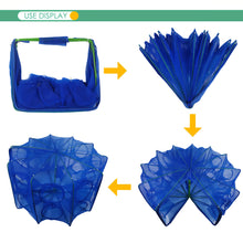 Load image into Gallery viewer, Portable Bait Traps Fishing Nets Foldable - Easy Use Hand Casting Bait Traps Cage Baits Cast Mesh Trap for Fishes, Shrimp, Minnow, Crayfish, Crab, Crawdad
