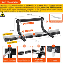 Load image into Gallery viewer, 440 lbs Upper Body Fitness Workout Bar| Multi-Grip Strength for Doorway | Indoor Chin-Up

