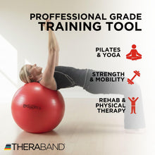 Load image into Gallery viewer, THERABAND Pro Series Exercise Ball, 22" Red Stability Ball for 5'1"–5'6" Users
