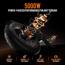 Load image into Gallery viewer, Romeo Pro 3 Adults Electric Bike 5000W 50MPH Dual Motor Electric Bike 60V 80AH Long Range Electric Mountain Bike Air Damper
