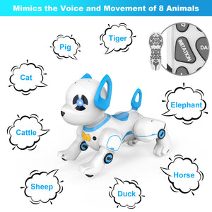 Remote Control Robot Dog Toy, RC Programmable Smart Interactive Robotic Pet, RC Stunt Robot Toy Imitates Animals Music