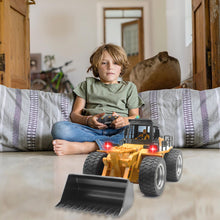 Load image into Gallery viewer, 9 Channel RC Front Loader, 4WD Alloy Shovel Loader Tractor, 2.4Ghz RC Bulldozer Construction Vehicle Radio Control Tractor

