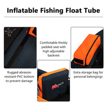 Load image into Gallery viewer, PEXMOR Inflatable Fishing Float Tube,350LBS Capacity, with Storage Pockets and Comfortable Padded Seat,Adjustable Shoulder Straps and Carry Bag, for River Lake Fishing,bass Fly Fishing,Blue
