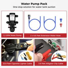 Load image into Gallery viewer, CAMPLUX Portable Propane Water Heater &amp; Pump Kit, 1.32 GPM Tankless Gas Shower System with 12V Pump, Long Power Cables &amp; Extension Hoses, Instant Hot Water for Off-Grid Camping, RV, AY132P43, White
