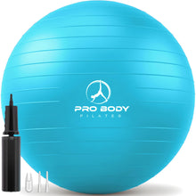 Load image into Gallery viewer, ProBody Pilates Exercise Ball - Multiple Sizes Gym Grade Balance Ball for Fitness-(Teal, 55cm)
