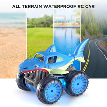 Load image into Gallery viewer, Fast Direct Charging Remote Control Car, Rechargeable Amphibious RC Cars with 2.4Ghz 4WD All Terrain Waterproof RC Shark Monster
