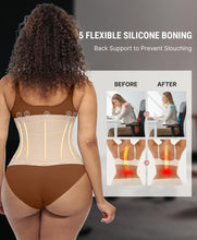 Load image into Gallery viewer, FeelinGirl Women Corset Workout Waist Trainer Corset Cincher Trimmer Belt Body Shaping Workout Body Shaper Skin XXL
