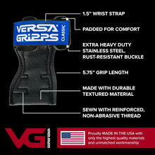 Load image into Gallery viewer, Versa Gripps® Classic, Wrist Straps for Weightlifting Alternative -  Blue, XS
