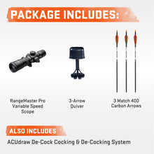 Load image into Gallery viewer, Wicked Ridge by TenPoint Fury 410 De-Cock, Peak XT - 410 FPS - Equipped with RangeMaster Pro Variable Speed Scope &amp; ACUdraw De-Cock Cocking &amp; De-Cocking System - Reverse-Draw Design.
