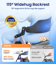 Load image into Gallery viewer, VOCIC Walkers for Seniors, Z21 Rollator Walker with Seat Supports 350lb, 8" Big Wheels for All Terrain, Ergonomic Arc Seat &amp; 6" Ultra Backrest Foldable Walker, Dual Height Adjustment, Lightweight 2026
