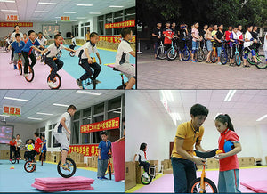 Red Unicycles for Adults Kids - Steel Frame, 20 Inch One Wheel Balance Bike for Teens Men Woman Boy Rider, Mountain Outdoor