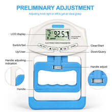 Load image into Gallery viewer, Handeful Grip Strength Tester Trainer - Dynamometer Handgrip Measurer Meter, Handheld Strengthener Exerciser for Sports, School, and Home Use (198Lbs / 90Kgs)
