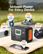 Load image into Gallery viewer, HOWEASY Portable Power Station 300W，Solar Generator 222Wh
