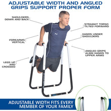 Load image into Gallery viewer, Ultimate Body Press Dip Bar Fitness Station - White/Black
