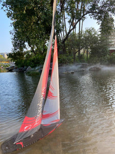 84” Inch Remote Control Boat RC Pre-Assemble Sailboat Accessories Kits 2.4G Electric Boat Sail Watercraft for Adults Boys (L)