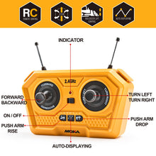 Load image into Gallery viewer, 7 Channel RC Bulldozer Toys for Kids, Remote Control Construction Vehicle for Boys 3-5 Years Old, 2.4G Loader Engineering Truck
