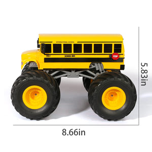 Remote Control School Bus Monster Truck Toy,1/18 RC School Bus,2.4GHz Offroad Hobby RC Racing Car with LED