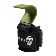Load image into Gallery viewer, Gymreapers Weight Lifting Hooks (Pair) (OD Green)
