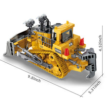 Load image into Gallery viewer, RC Bulldozer Toys for Boys, Construction Remote Control Bulldozer with Metal bulldozing Shovel Lights/Sounds

