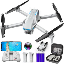 Load image into Gallery viewer, Drone with Camera for Adults, HD FPV Drones with Upgrade Altitude Hold, One-Key Take Off/Landing, Voice Control, Headless Mode

