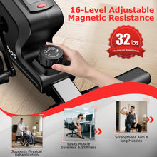 Load image into Gallery viewer, pooboo Under Desk Bike Pedal Exerciser (Black-Silver)
