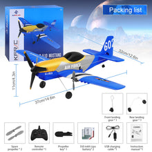 Load image into Gallery viewer, Beffkkip RC Plane 3-Channel 2.4GHZ RC Airplane, P51D Mustang Fighter
