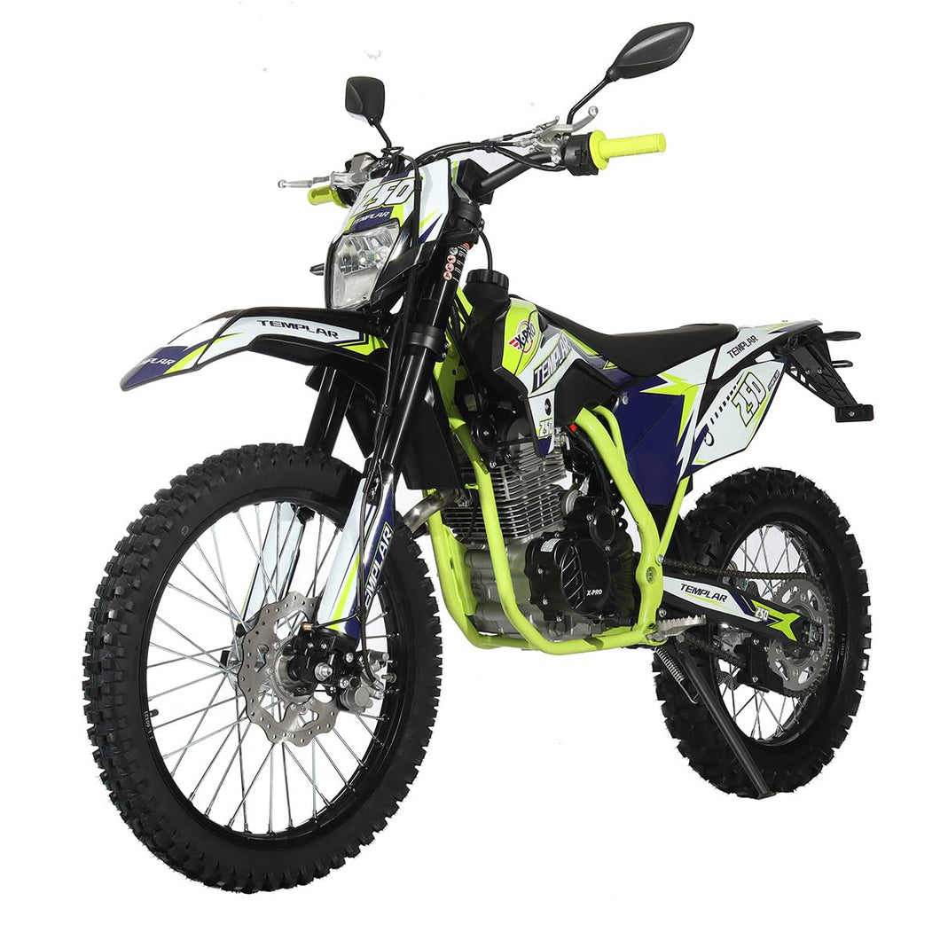 250cc Dirt Bike with All Lights and 5-Speed Manual Transmission, Electric/Kick Start! Big 21