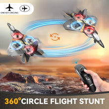 Load image into Gallery viewer, Foam Remote Control Airplanes RC Planes for Kids Adults 4-7 8-16, Remote Control Planes Fighter Jet with Light, 360° Flip Fighter Jet Toy
