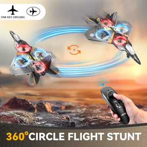 Foam Remote Control Airplanes RC Planes for Kids Adults 4-7 8-16, Remote Control Planes Fighter Jet with Light, 360° Flip Fighter Jet Toy