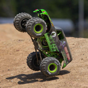 1/18 Mini LMT Grave Digger 2S 4X4 RTR Brushed Monster Truck Battery & Charger Included Green LOS01026T1