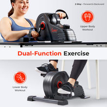 Load image into Gallery viewer, Sunny Health &amp; Fitness Dual-Function Under-Desk Mini Bike - Black
