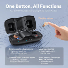 Load image into Gallery viewer, iBstone Nova Hearing Aids for Seniors Adults: Superior Sound Quality - Beige With Black Case
