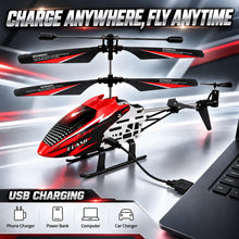 Load image into Gallery viewer, WANJUBOBO Remote Control Helicopter, RC Helicopter for Kids &amp; Adults, Red
