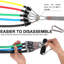 Load image into Gallery viewer, Resistance Bands with Handles for Working Out Women and Men, Exercise Bands  (5pcs TPE Set - 150 lbs)
