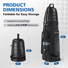 Load image into Gallery viewer, Golf Travel Bags for Airlines with Wheels, Hard Case Top and 1680D Heavy Duty Oxford Protect Golf Clubs, Lightweight and Easy to Maneuver, Black and Gray
