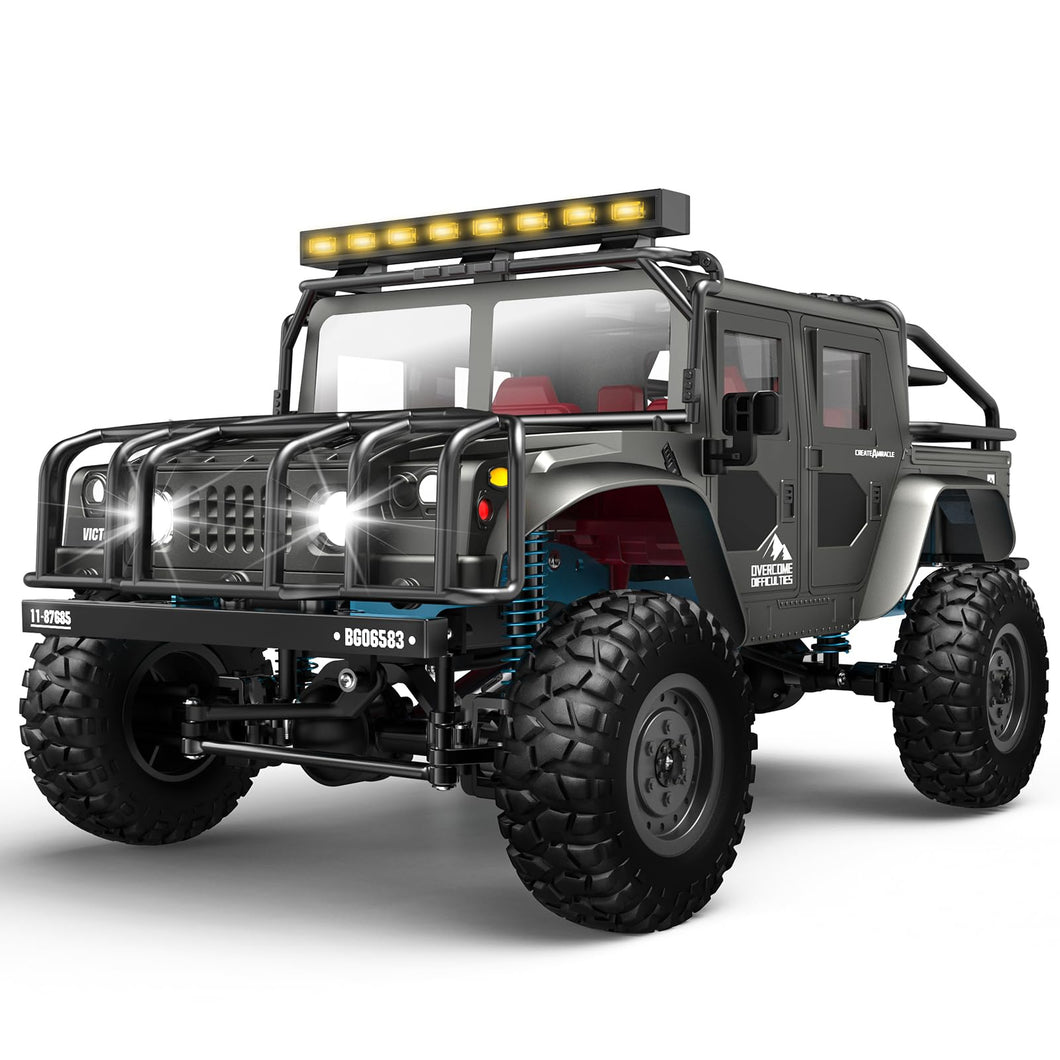 1:12 Scale All-Terrain Remote Control Car, 4WD RC Cars with 2.4 GHz, RC Climbing Truck, IPX4 Waterproof Off-Road Vehicle